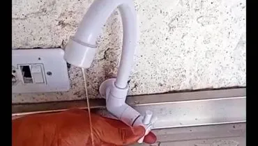 Imagem mostra uma torneira com pouca água,