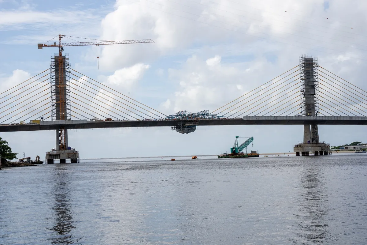 andamento obra ponte de guaratuba