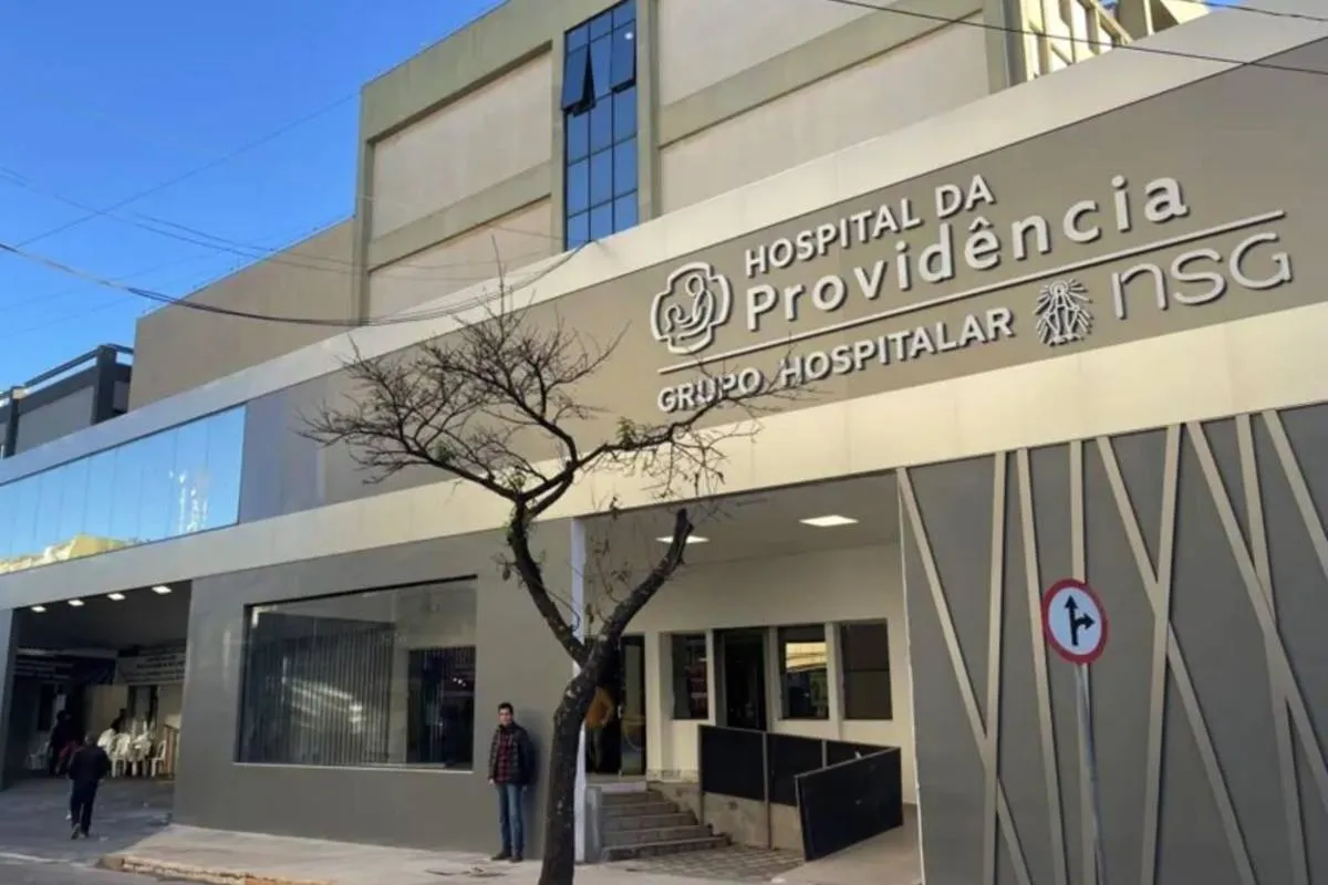 Imagem mostra a fachada do Hospital da Providencia