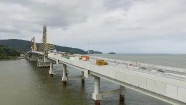 Falta pouco: Estado divulga novas imagens da construção da Ponte de Guaratuba