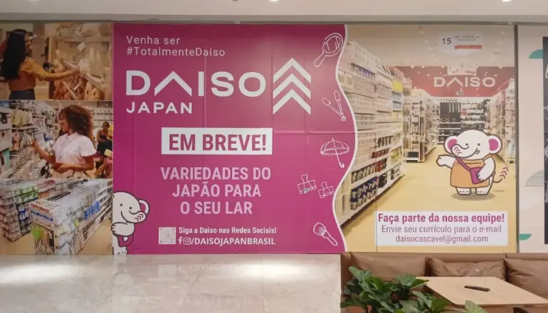 Daiso Japan vai abrir a maior unidade do Paraná em shopping de Cascavel