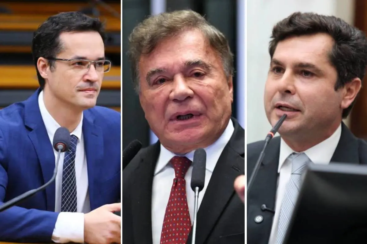 Deltan Dallagnol, Álvaro Dias e Alexandre Curi.
