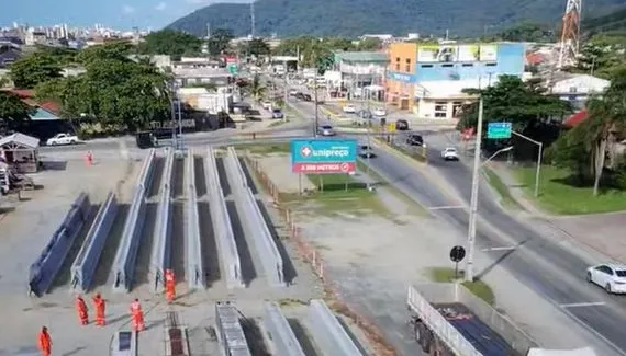 Começa oficialmente construção de novo viaduto na saída de Matinhos