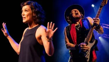 Sexta-feira tem o melhor do rock com Adrian Smith e teatro com a curitibana Adriana Birolli