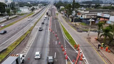 Imagem aérea mostra obra da LInha verde e pista que será utilizada a partir desta sexta-feira.