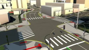 Imagem mostra uma remodelação no trânsito de Curitiba.