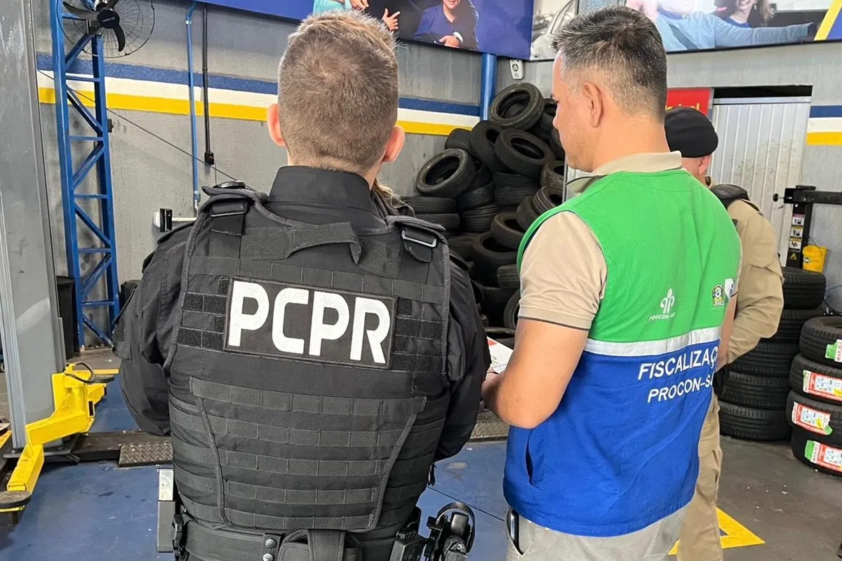 PCPR e PROCON interditam unidades de loja de pneus suspeita por praticas abusivas contra consumidores