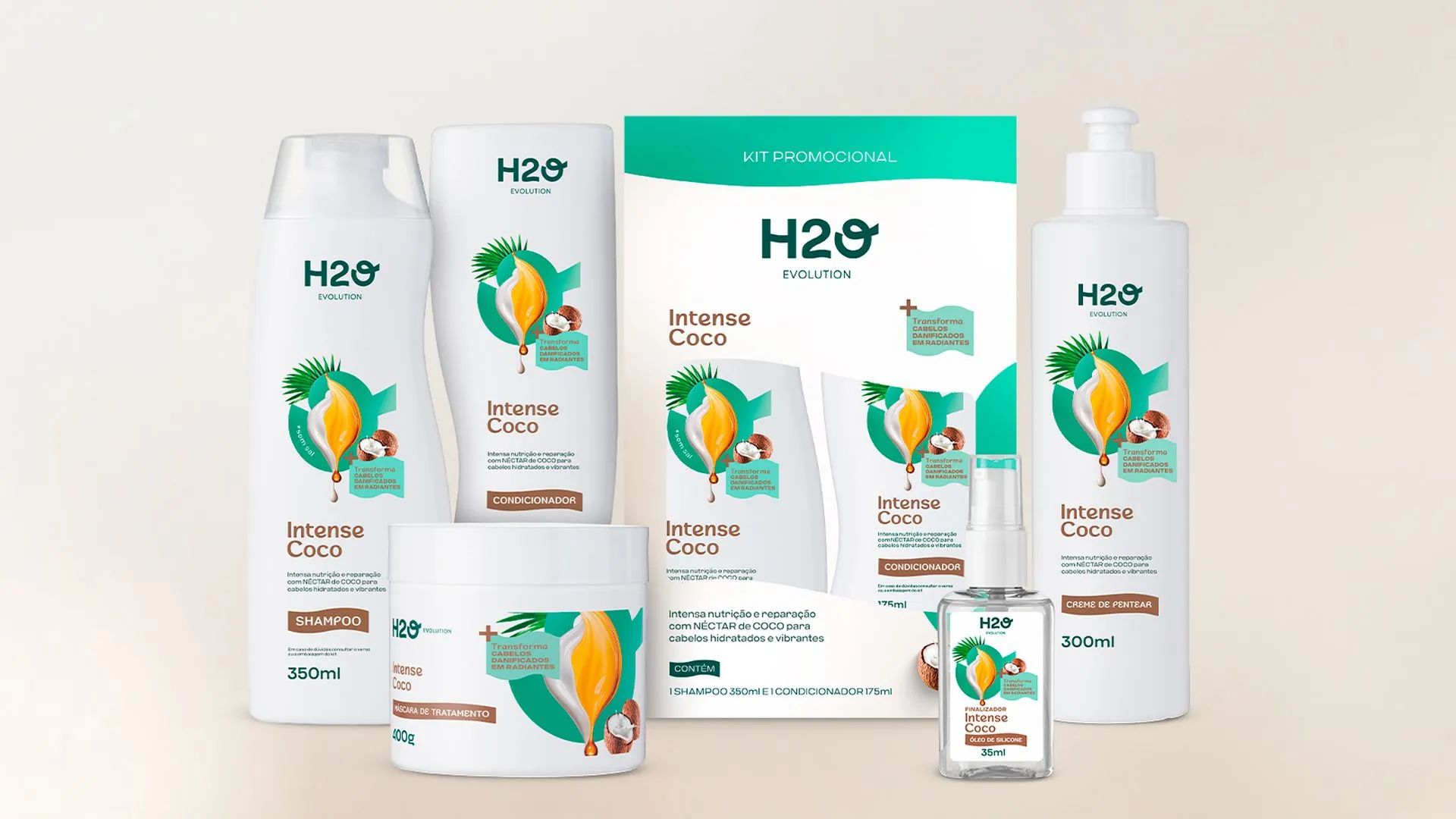 A linha Intense Coco, da H2O Evolution, aposta na nutrição e reparação dos fios para ajudar a manter os cabelos hidratados, macios e vibrantes no dia a dia.