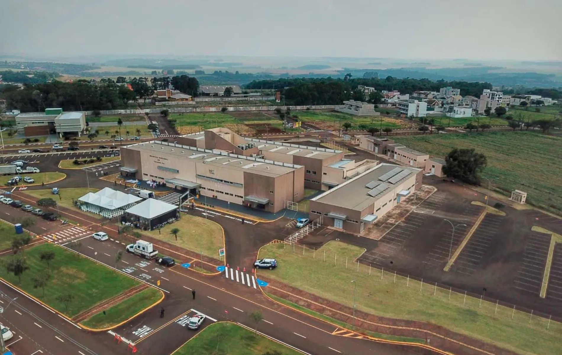 Imagem aérea do Hospital Regional de Toledo