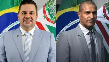 Dudu Barbosa e Valdomiro Bozó, vereadores de Toledo condenados por corrupção passiva.