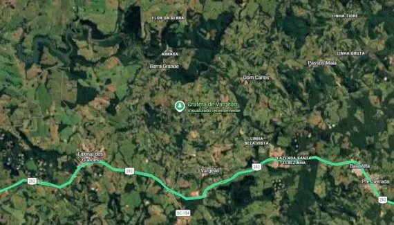 Cratera de meteorito em SC atrai Nasa: Domo de Vargeão teve força de 500 mil bombas nucleares