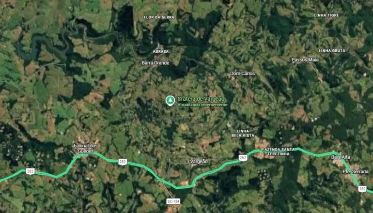 Cratera de meteorito em SC atrai Nasa: Domo de Vargeão teve força de 500 mil bombas nucleares