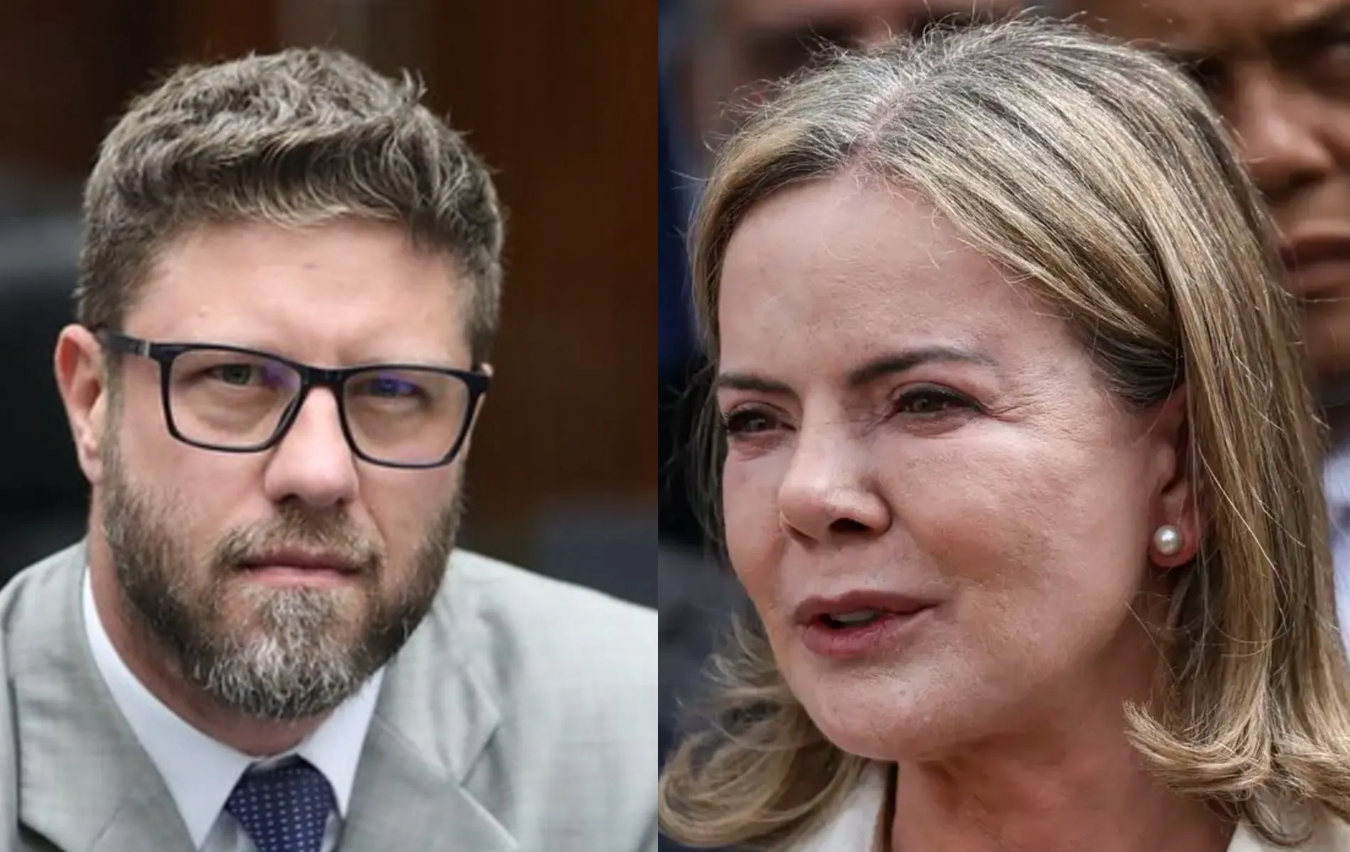 Deputado estadual Requião Filho (PDT) e deputada federal Gleisi Hoffmann (PT).