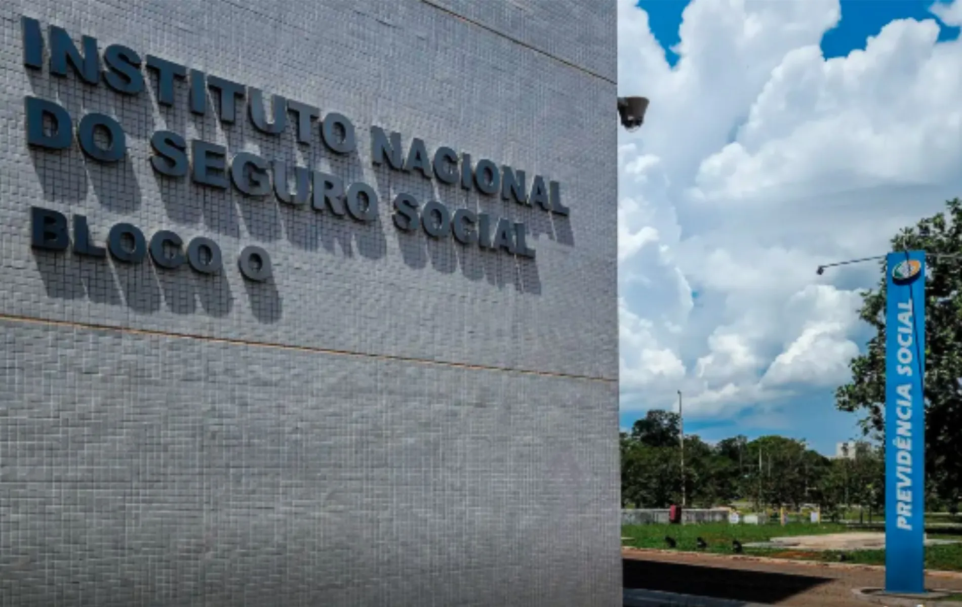 Imagem da sede do INSS, em Brasília