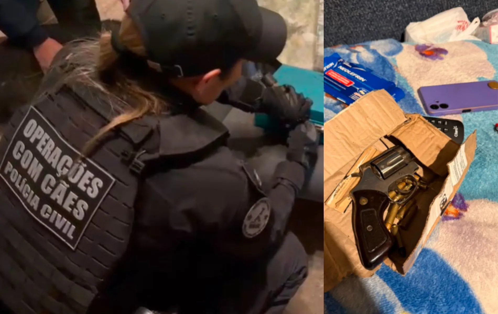 Polícia Civil do Paraná prendeu homem com armas e R$ 78 mil em espécie.