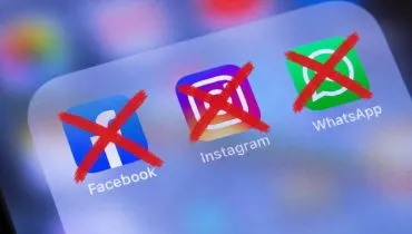 Imagem mostra aplicativos em uma tela de celular com um X vermelho por causa de uma falha geral.