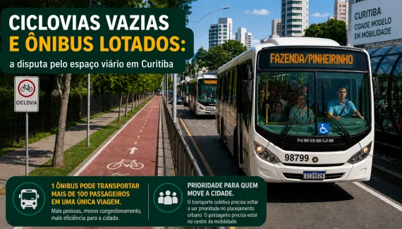 Ciclovias vazias, ônibus lotado: qual a prioridade em Curitiba?