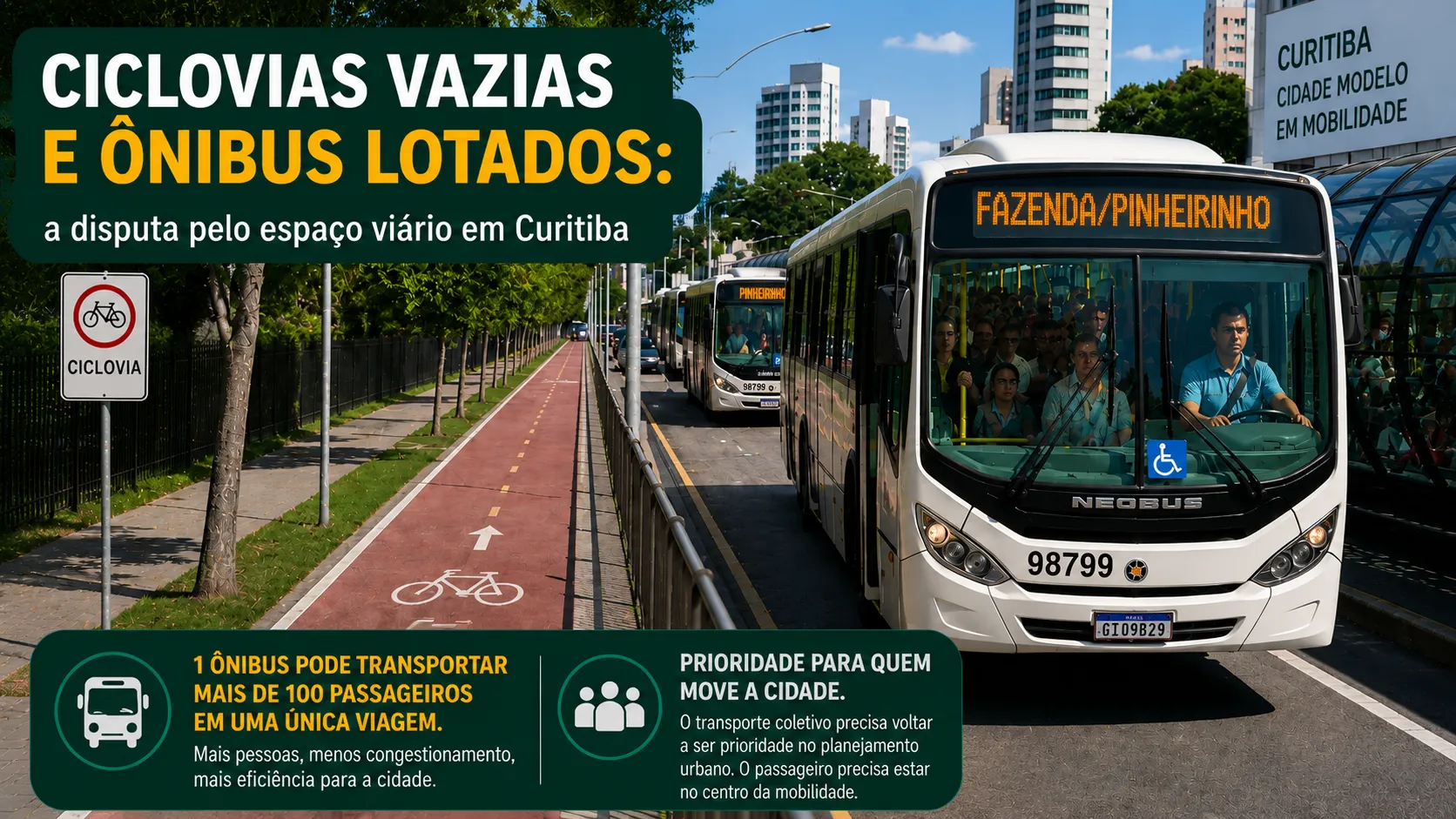 Cada faixa de rodagem removida, cada corredor não priorizado e cada mudança viária que limita a mobilidade impactam diretamente a fluidez do sistema coletivo.
