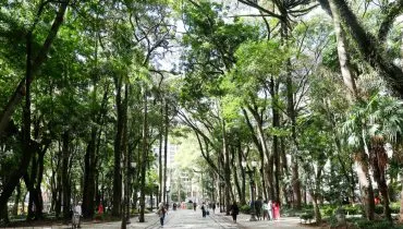 Praça Osório, no Centro de Curitiba.