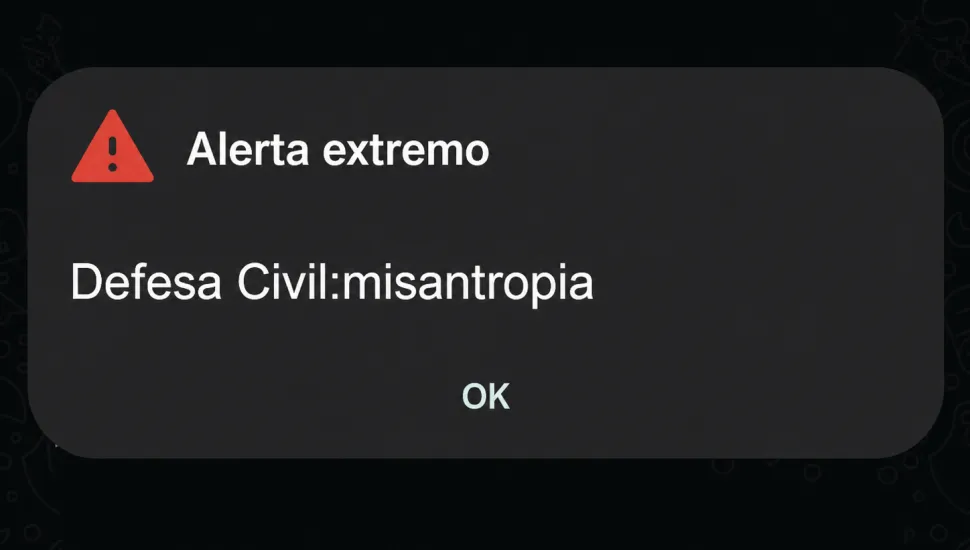 Imagem do alerta recebido pelos curitibanos no celular. Foto: Reprodução