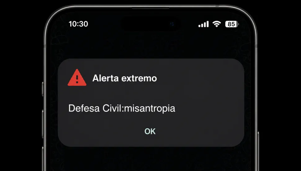 Hackers invadiram o sistema de notificações da Defesa Civil e enviaram alertas falsos para celulares em oito estados brasileiros. Foto: Imagem gerada artificialmente usando o ChatGPT