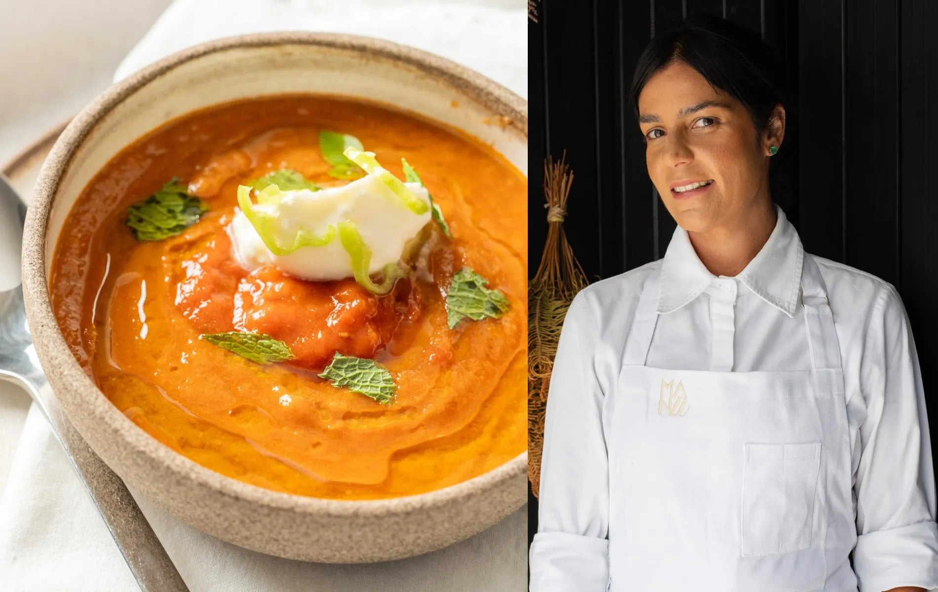 Creme de abóbora com gengibre e maracujá da chef Manu Buffara