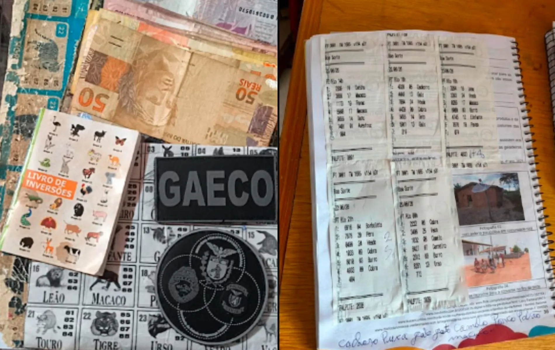 operação do Gaeco contra o jogo do bicho e lavagem de dinheiro.