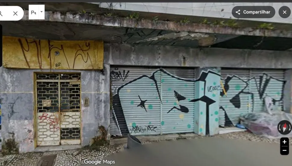 Prédio invadido na Alameda Augusto Stellfeld. Foto: Reprodução Google Mapas