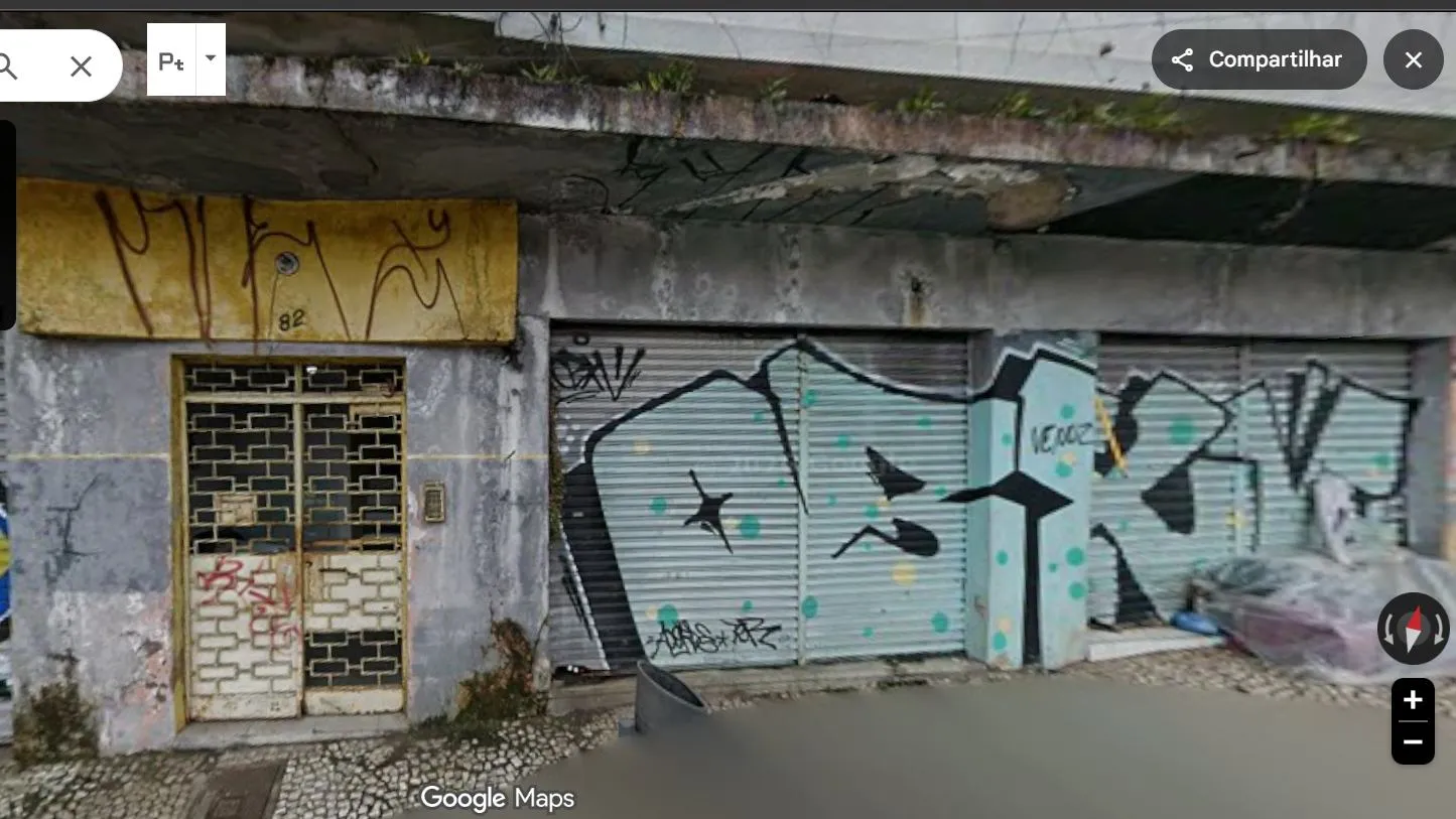 Prédio invadido na Alameda Augusto Stellfeld. Foto: Reprodução Google Mapas