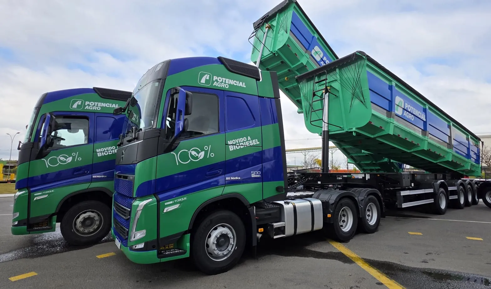 Os novos caminhões do Grupo Potencial serão utilizados no transporte de soja, farelo e combustíveis, reforçando a estratégia da empresa de ampliar o uso de biodiesel e reduzir as emissões de carbono na logística.