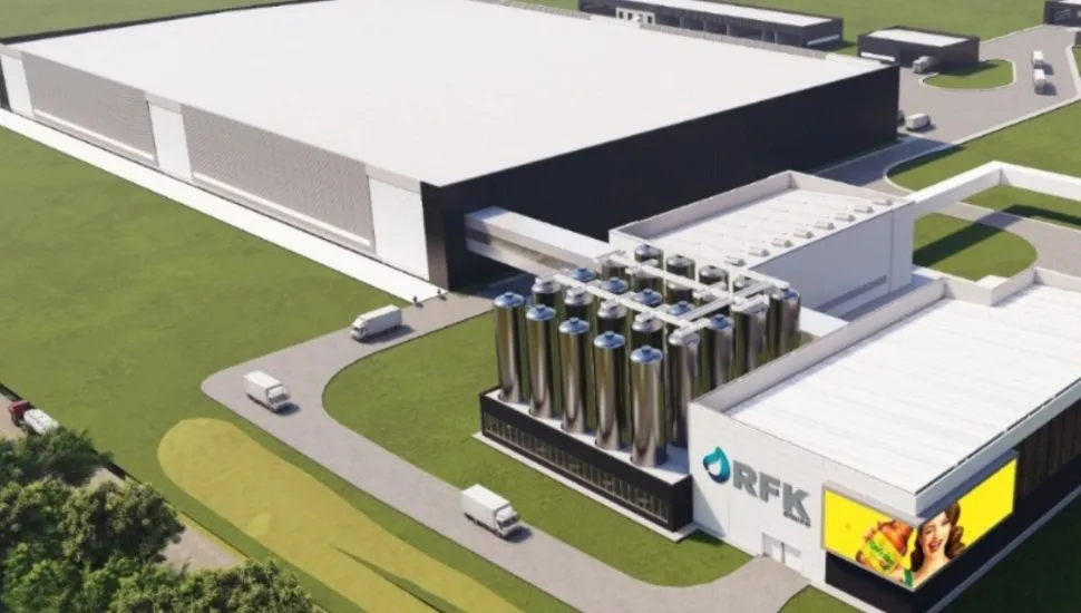 Imagem da nova fábrica de bebidas do Grupo RFK em São José dos Pinhais, na Grande Curitiba.