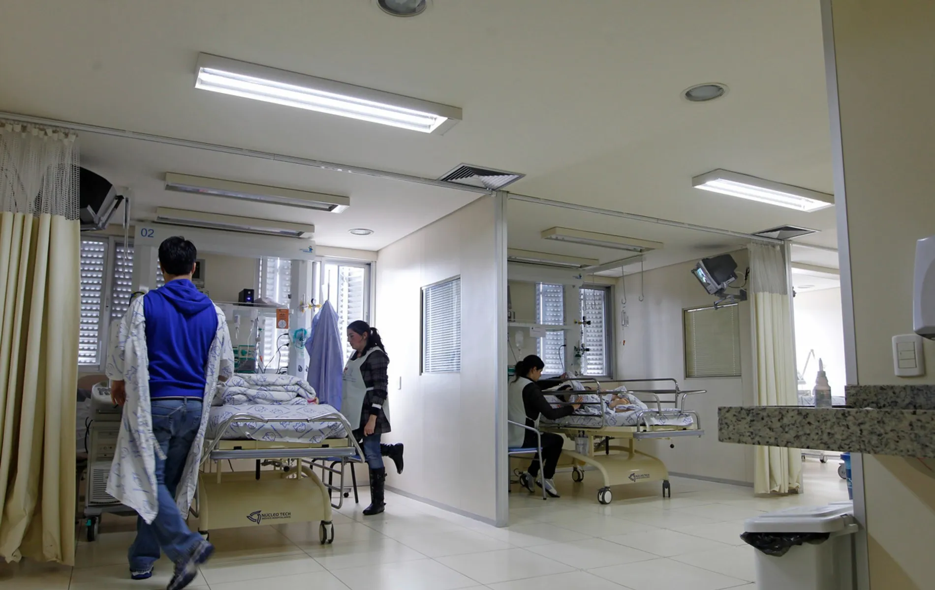 UTI pediátrica do Hospital Pequeno Príncipe, em Curitiba.