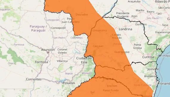 Mais de 200 cidades do Paraná entram em alerta para vendavais com rajadas de até 100 km/h
