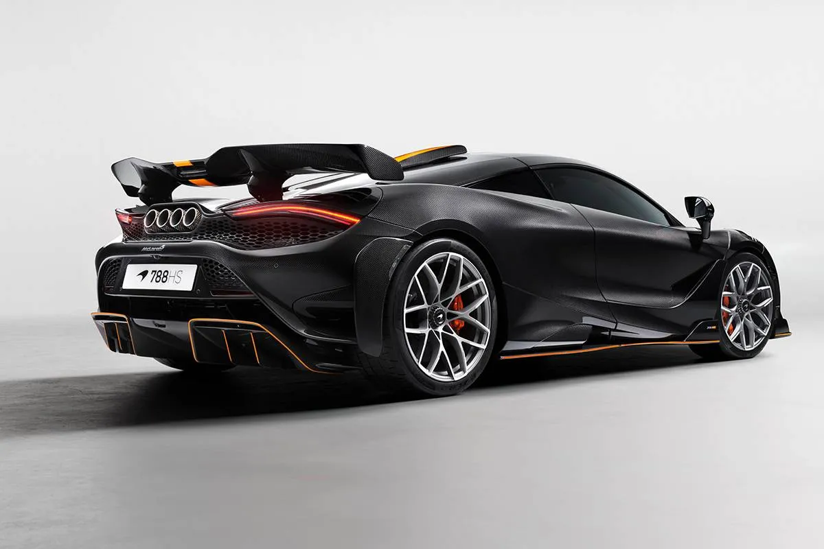Imagem mostra a traseira da nova McLaren 788HS