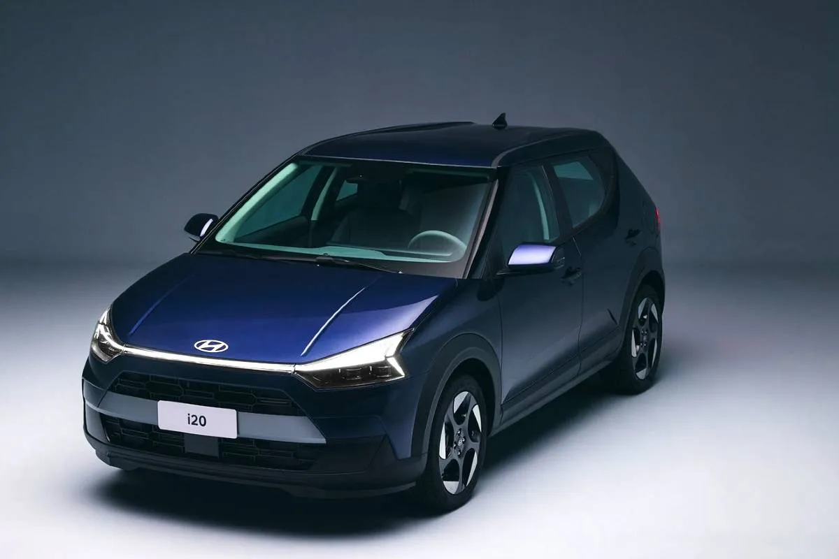 Imagem mostra a frente do novo Hyundai I20