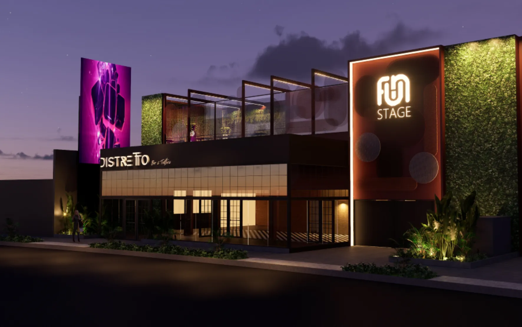 Fachada de caa de shows / Fun Stage Curitiba, nova casa de shows, inaugura no Batel