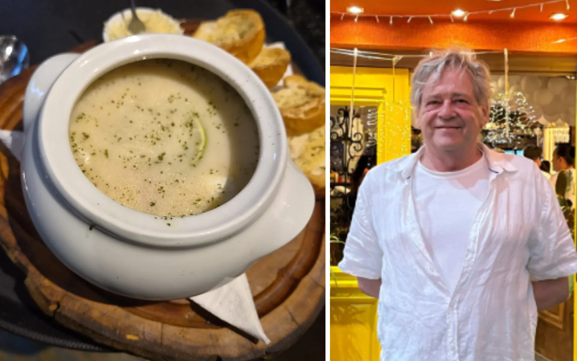 Sopa Grega com toque de limão é uma das preferidas dos clientes do Don Max.