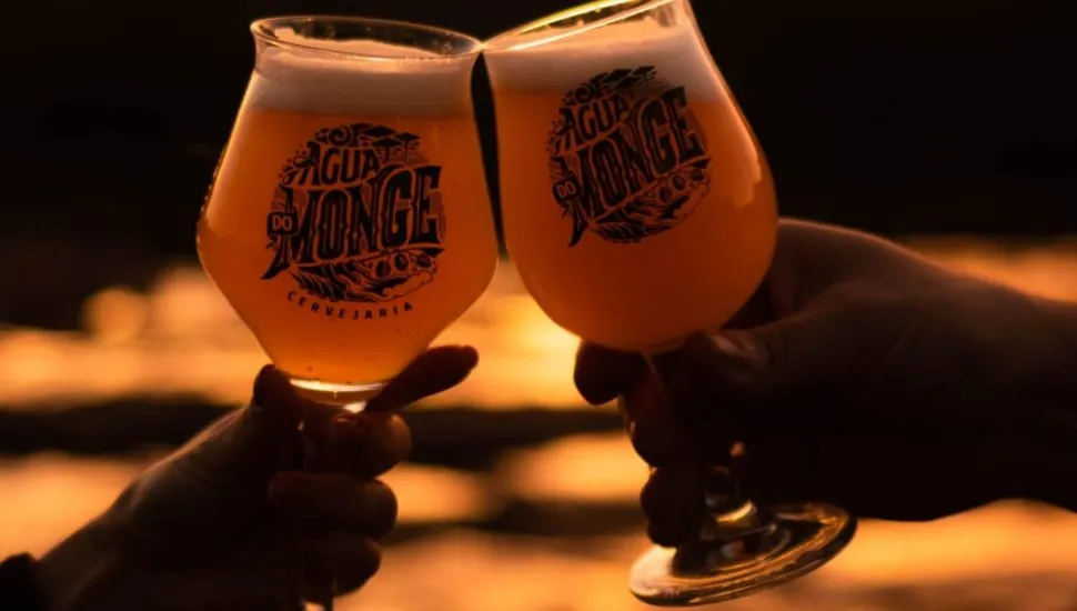Cervejas artesanais de Guarapuava / pessoas brincando com taças de cerveja