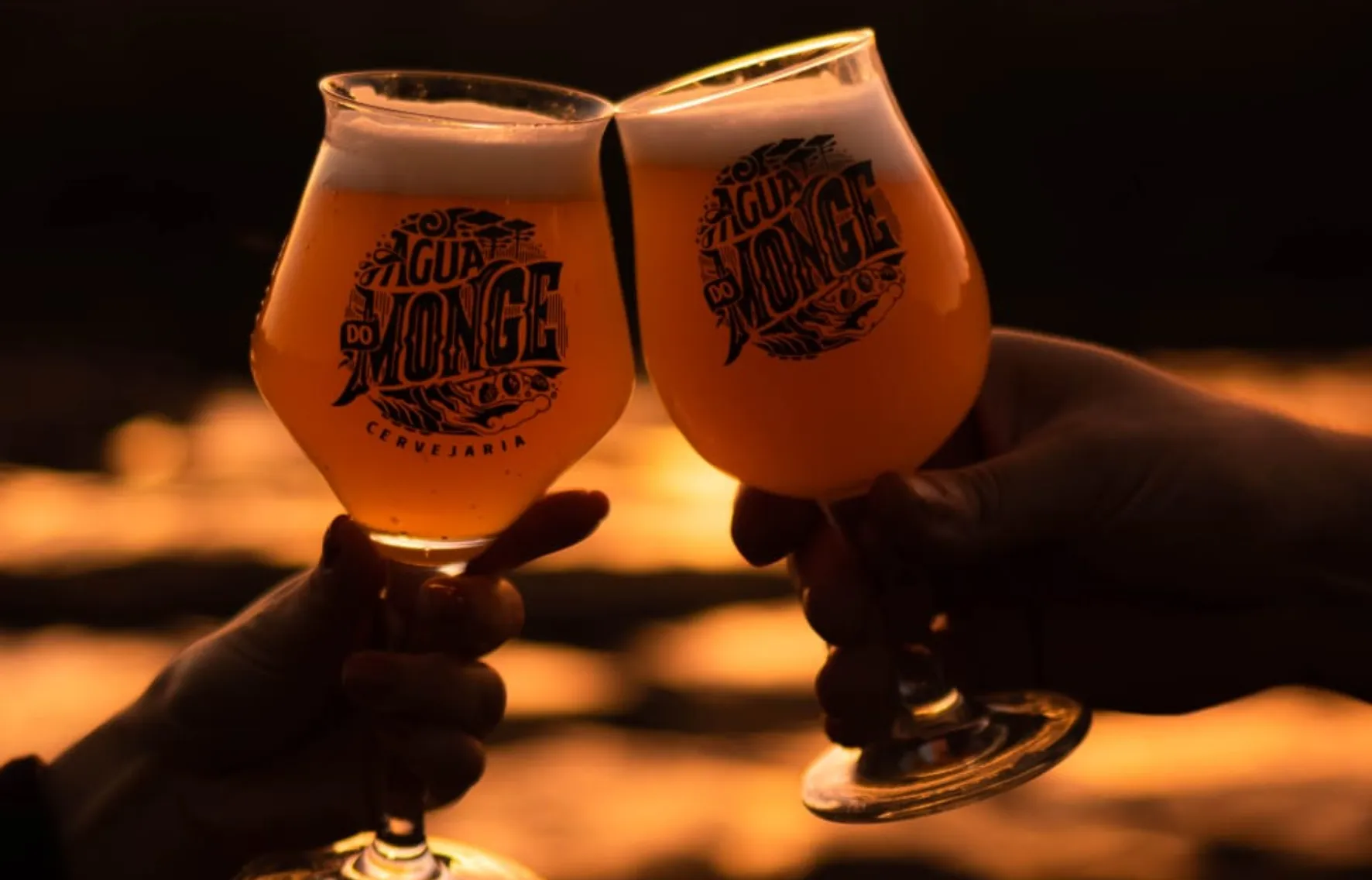 Cervejas artesanais de Guarapuava / pessoas brincando com taças de cerveja