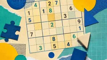 Imagem mostra um tabuleiro de Sudoku