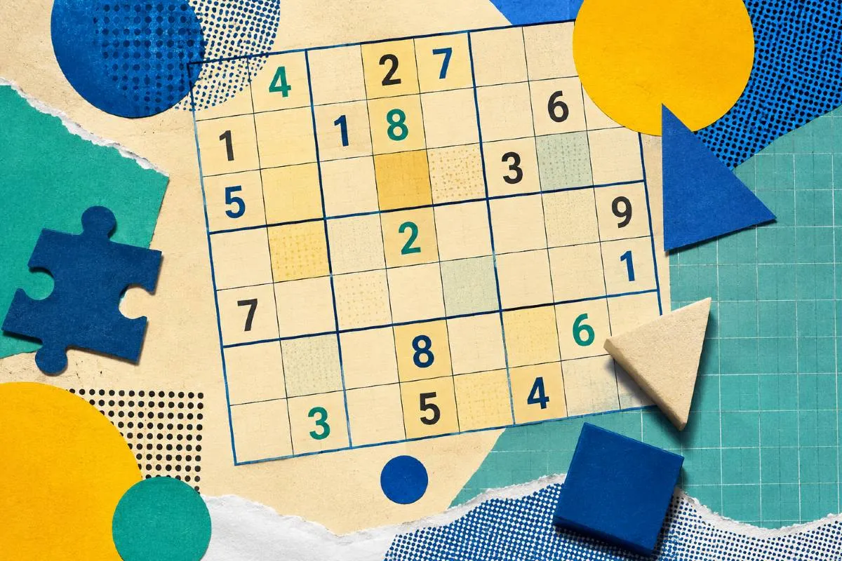 Imagem mostra um tabuleiro de Sudoku