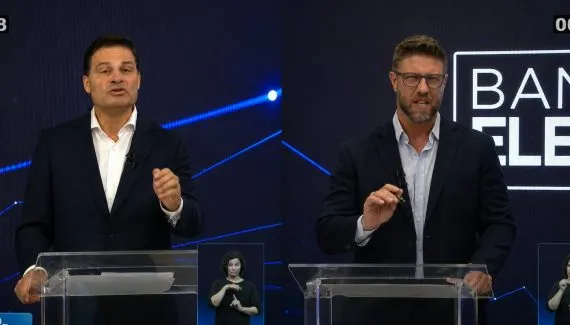 Sem Moro no debate, Requião Filho ataca privatizações, e Sandro Alex se diz 
