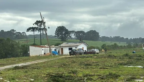 Após tornado em Piraí do Sul, 188 casas seguem sem luz e setor rural cobra agilidade