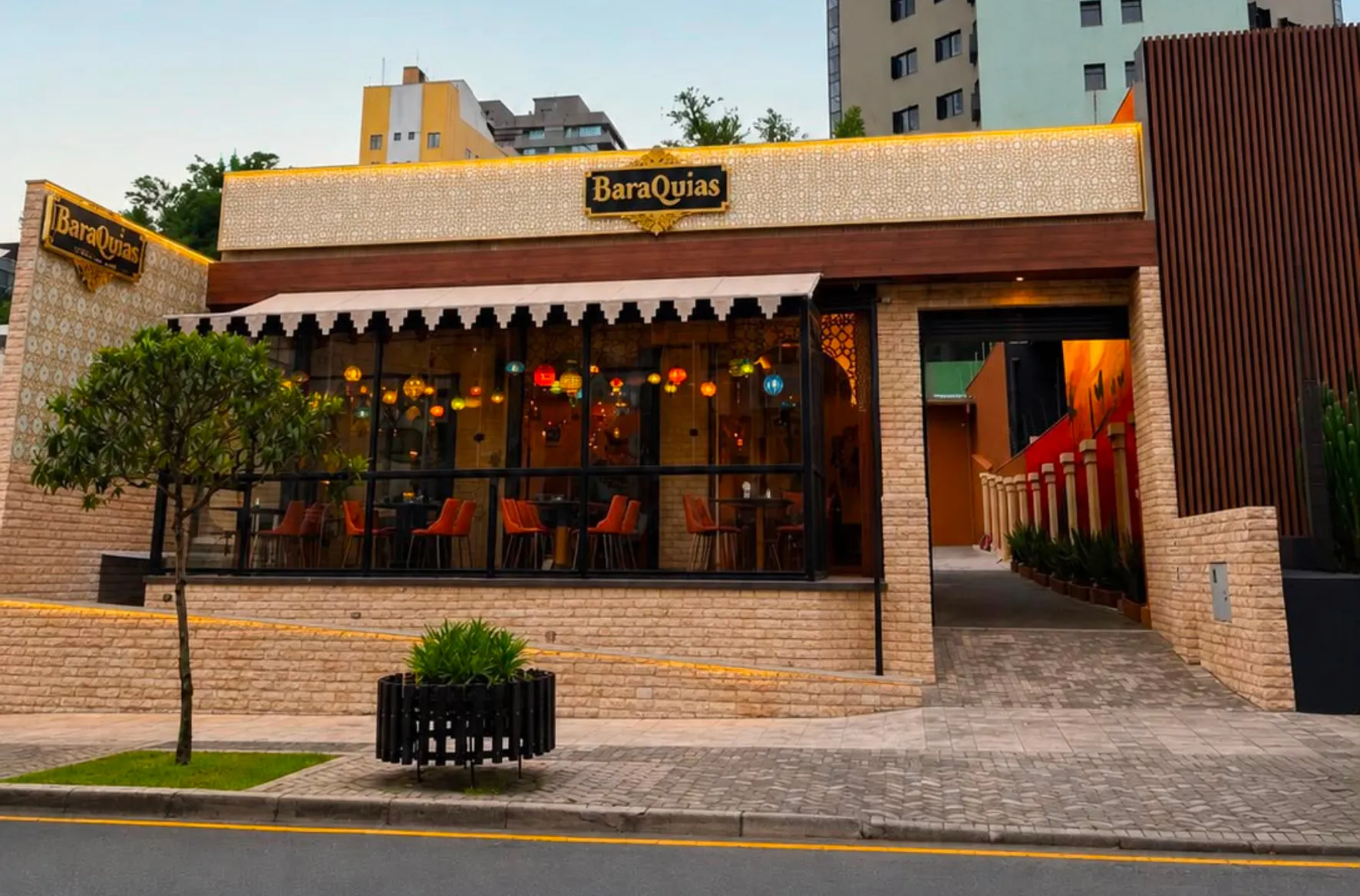 Fachada do restaurante Baraquias