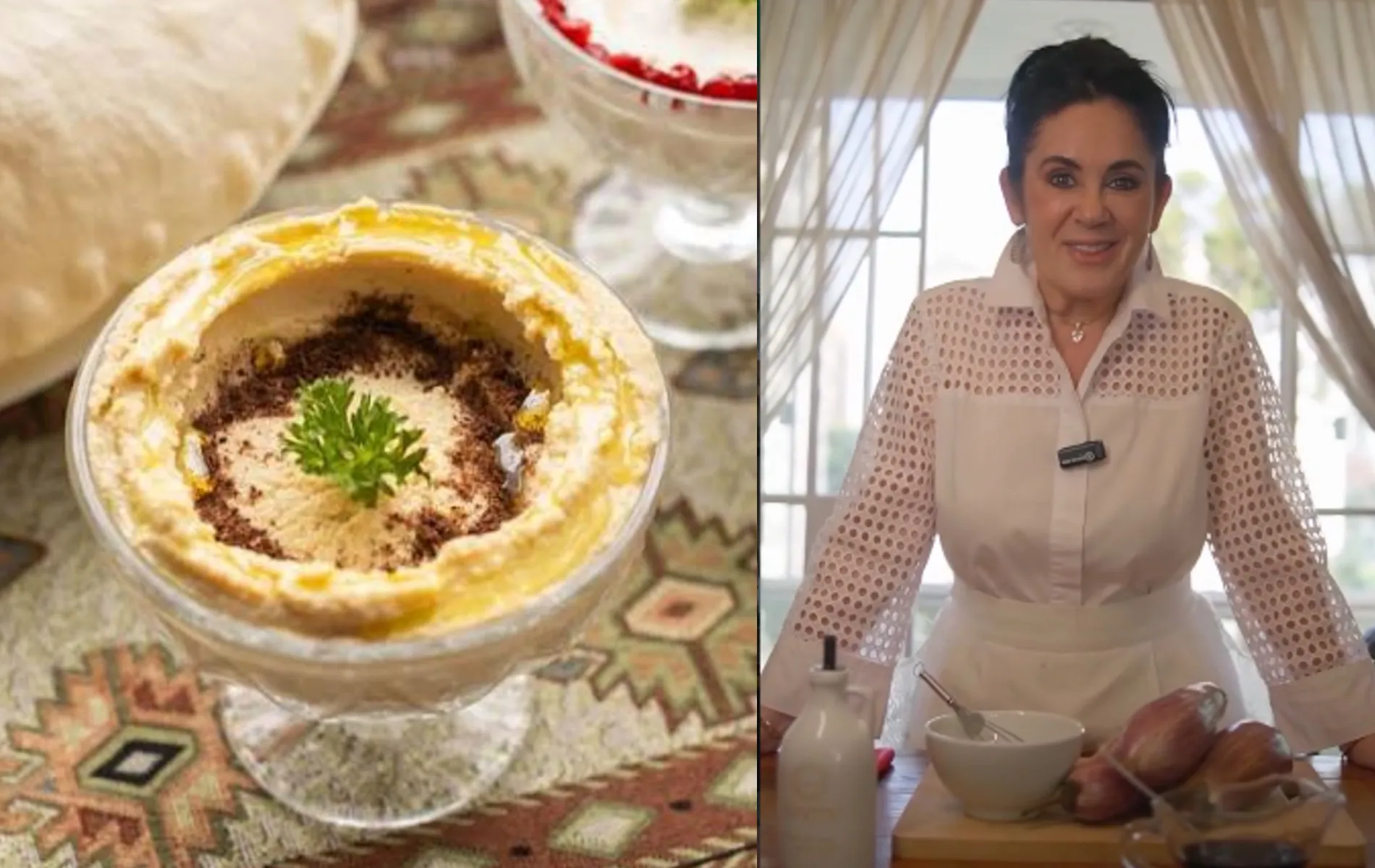 Yasmin Nasser ensina receita clássica de homus libanês.
