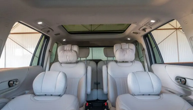 GAC GS9 Ultra. Detalhe para a interna com espaço para seis pessoas.