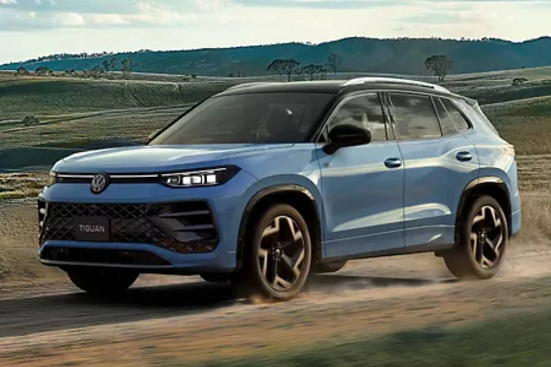 Tiguan r line dianteira - O Tiguan R-Line 2027 custa exatamente o mesmo que o ID.4. Foto: Divulgação/Site Oficial Volkswagen.
