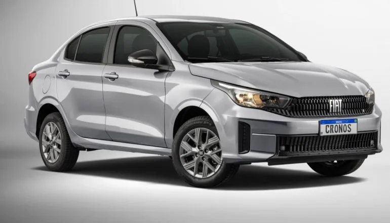 Sedan Fiat Cronos Drive 1.0 disponível para aquisição por taxistas beneficiados com isenções fiscais de IPI e ICMS.