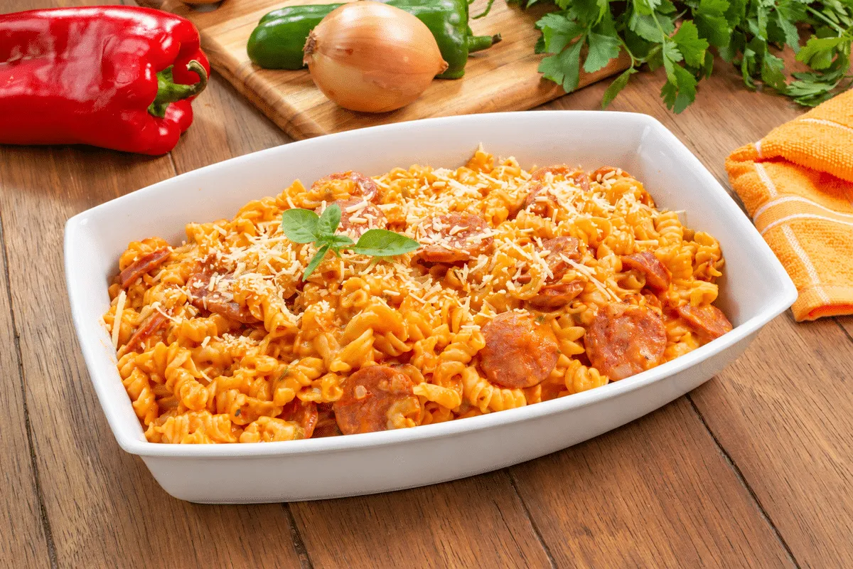 Quer um almoço fácil no sábado? Aprenda esse macarrão cremoso na panela de pressão