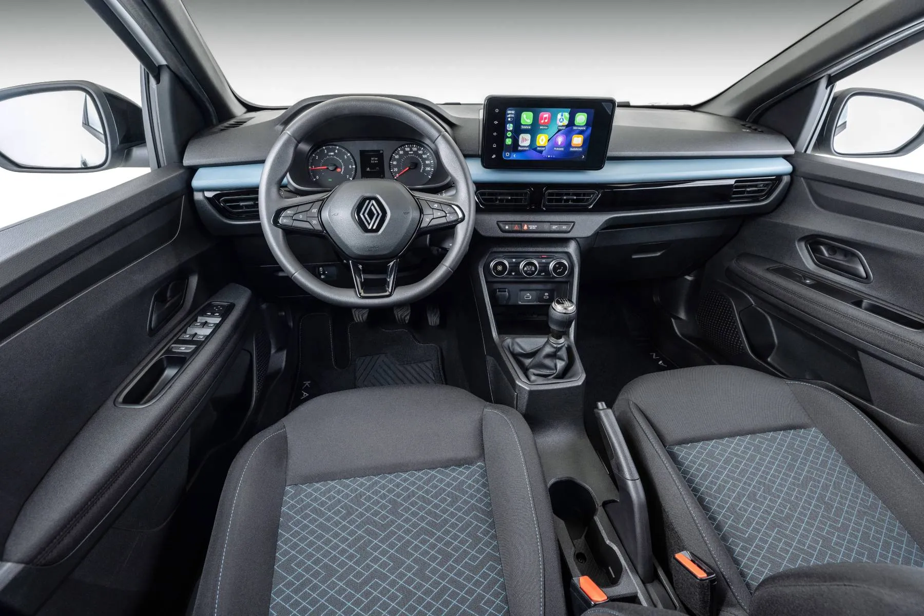 Novo Kardian Vibe interna painel, volante e cambio
